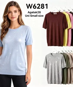 Swetry Damskie WŁOSKA,Size uni,paczka 6szt, mix kolor