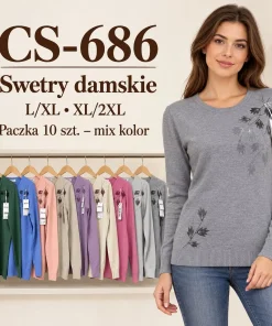 Swetry damskie,size l/xl-xl/2xl,Paczka 10szt,mix kolor
