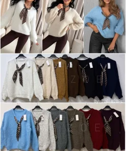 Swetry Damskie WŁOSKA,Size uni,paczka 6szt, mix kolor