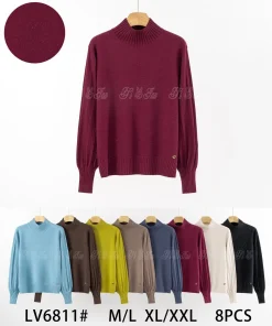 Swetry Damskie,size m/l-xl/2xl,Paczka 8szt,mix kolor