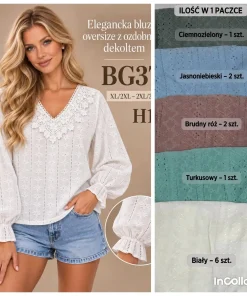 Bluzki damskie,Size xl/2xl-2xl/3xl,paczka 12szt,mix kolor