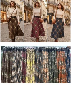 Spódnica długa Damskie WŁOSKA,Size uni,paczka 6szt, mix kolor