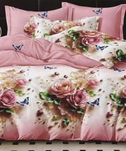Komplet pościeli 5D 100% satyna - bawełna 4 Częściowy Rozmiar : 160/200