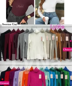 Swetry Damskie WŁOSKA,Size uni,paczka 6szt, mix kolor