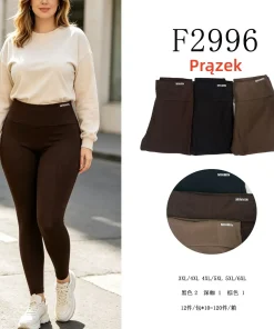 Leginsy Damskie,size 3/4-5/6xl,Paczka 12szt,mix kolor