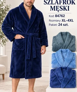 Szlafrok MĘSKIE,Size xl-4xl,Paczka 12szt,mix kolor