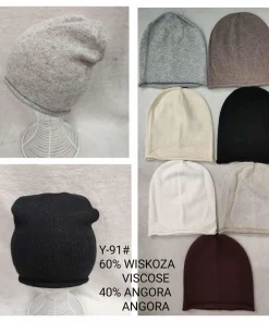 Czapki Damskie,Paczka 12szt,mix kolor