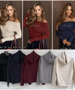 Swetry Damskie WŁOSKA,Size uni,paczka 6szt, mix kolor