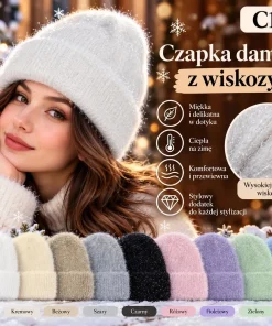 Czapki Damskie,Paczka 12szt,mix kolor