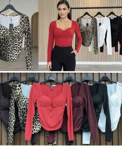 Bluzki Damskie WŁOSKA,Size uni,paczka 6szt, mix kolor