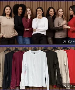 Bluzki Damskie WŁOSKA,Size uni,paczka 6szt, mix kolor