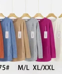 Swetry Damskie,size m/l-xl/2xl,Paczka 8szt,mix kolor