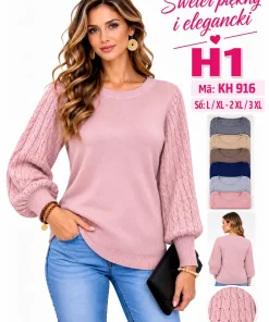 Swetry DAMSKA,size l/xl-2/3xl,Paczka 12szt,mix kolor