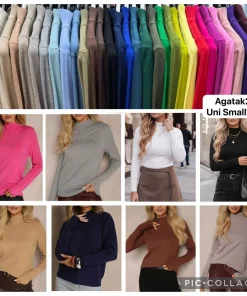 Swetry Damskie WŁOSKA,Size uni,paczka 6szt, mix kolor
