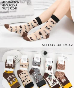Skarpety DAMSKA,size 35-42,Paczka 40szt,mix kolor