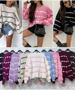 Swetry Damskie WŁOSKA,Size uni,paczka 6szt, mix kolor
