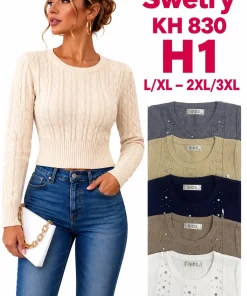 Swetry damskie ,size l/xl-2/3xl,Paczka 12szt,mix kolor