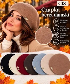 Czapki Damskie,Paczka 12szt,mix kolor