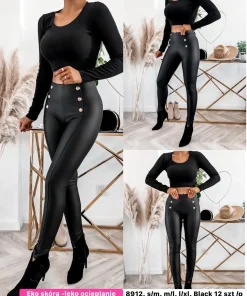 Spodnie skórzane Damskie,size s/m-l/xl,Paczka 12szt,1kolor