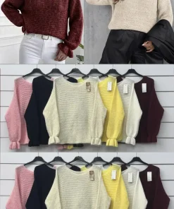 Swetry Damskie WŁOSKA,Size uni,paczka 6szt, mix kolor