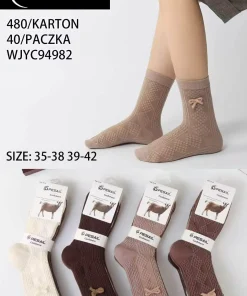 Skarpety Damskie,size 35-42,Paczka 40szt,mix kolor