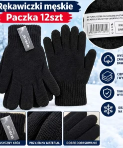 Rękawiczki MĘSKA ,paczka 12szt, 1kolor