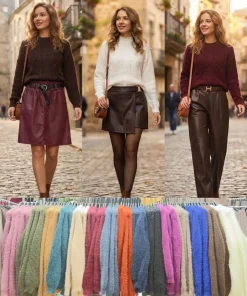 Swetry Damskie WŁOSKA,Size uni,paczka 6szt, mix kolor