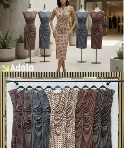 Sukienki Damskie WŁOSKA,Size uni,paczka 6szt, mix kolor