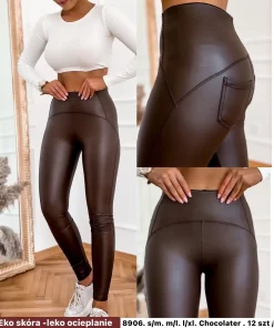 Spodnie skórzane Damskie,size s/m-l/xl,Paczka 12szt,1kolor
