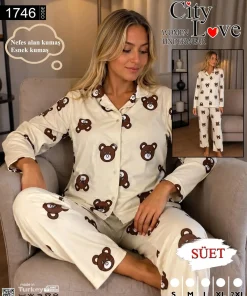 Piżama Damskie,size s-2xl,Paczka 10szt,1kolor