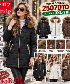 Kurtki Damskie,size 3xl-7xl,Paczka 5szt,1kolor