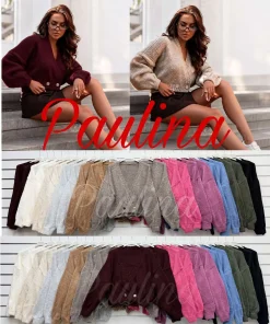 Swetry Damskie WŁOSKA,Size uni,paczka 6szt, mix kolor