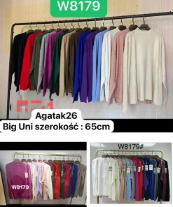 Swetry Damskie WŁOSKA,Size uni,paczka 6szt, mix kolor
