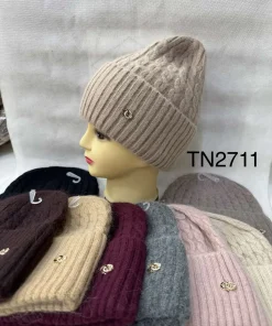 Czapki DAMSKA,Paczka 12szt,mix kolor