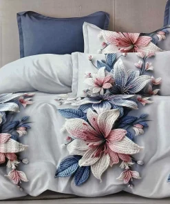 Komplet pościeli 5D 100% satyna - bawełna 4 Częściowy Rozmiar : 200/220