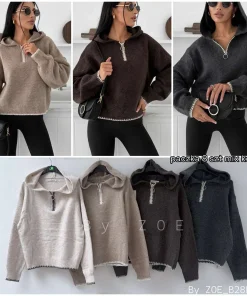 Swetry Damskie WŁOSKA,Size uni,paczka 6szt, mix kolor