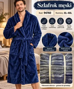 Szlafrok MĘSKIE,Size xl-4xl,Paczka 12szt,1kolor