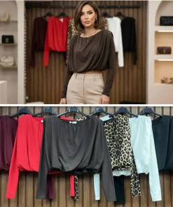 Bluzki Damskie WŁOSKA,Size uni,paczka 6szt, mix kolor