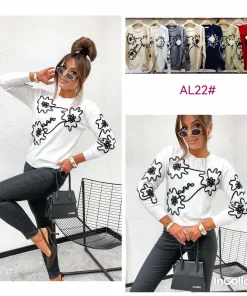 Swetry Damskie,Size l/xl-2xl/3xl,Paczka 12szt,mix kolor