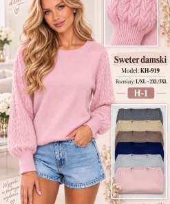 Swetry Damskie,Size l/xl-2xl/3xl,Paczka 12szt,mix kolor