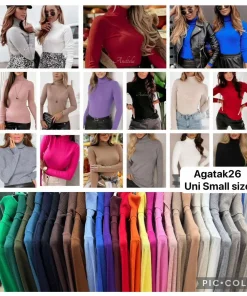 Swetry Damskie WŁOSKA,Size uni,paczka 6szt, mix kolor