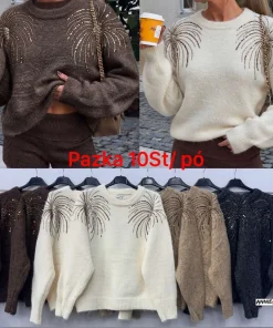 Swetry Damskie WŁOSKA,Size uni,paczka 6szt, mix kolor