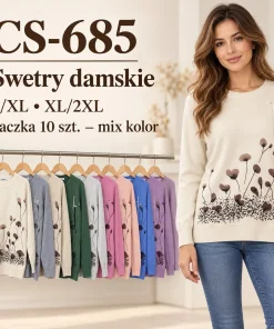 Swetry damskie,size l/xl-xl/2xl,Paczka 10szt,mix kolor