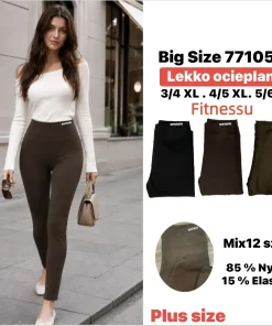 Leginsy Damskie,size 3/4-5/6xl,Paczka 12szt,mix kolor