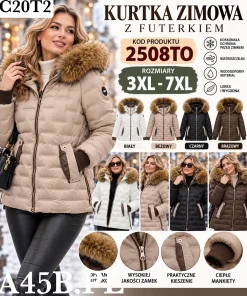 Kurtki Damskie,size 3xl-7xl,Paczka 5szt,1kolor