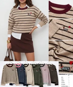 Swetry Damskie,size uni,Paczka 10szt,mix kolor