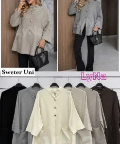 Swetry Damskie WŁOSKA,Size uni,paczka 6szt, mix kolor