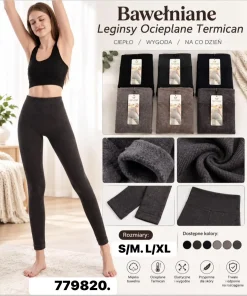 Leginsy Damskie,Size s/m-l/xl,Paczka 12szt,mix kolor