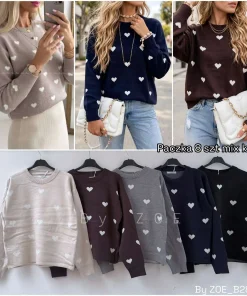Swetry Damskie WŁOSKA,Size uni,paczka 6szt, mix kolor