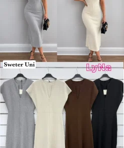 Sukienki Damskie WŁOSKA,Size uni,paczka 6szt, mix kolor